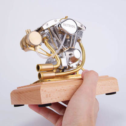 Retrol R31 4.2cc V-Twin Shovelhead Style 4 Stroke Gas Engine Model Gift-helloworld7