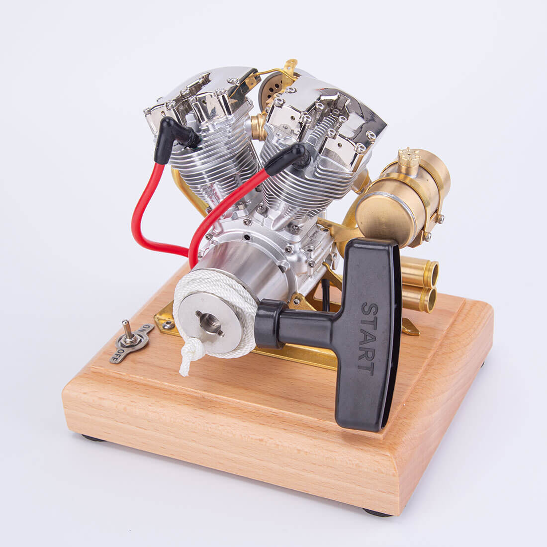 Retrol R31 4.2cc V-Twin Shovelhead Style 4 Stroke Gas Engine Model Gift-helloworld7