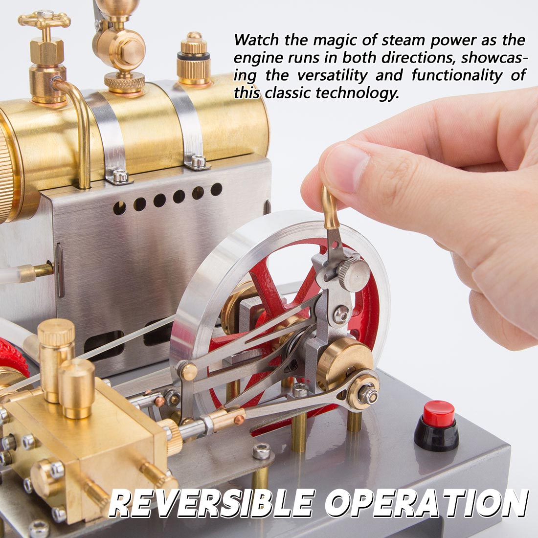 RETROL SE-02 DIY Horizontal Steam Engine Boiler Kit with Generator Streetlight Model-helloworld7