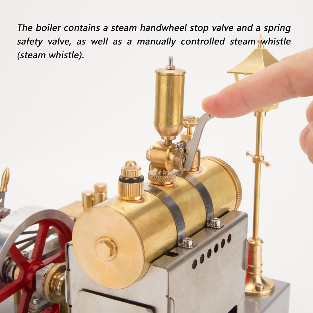 RETROL SE-02 DIY Horizontal Steam Engine Boiler Kit with Generator Streetlight Model-helloworld7
