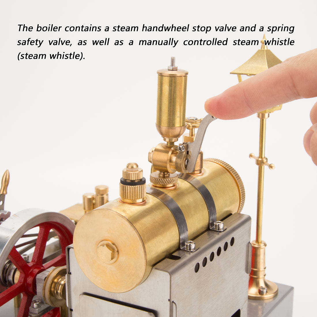 HelloWorld7-RETROL SE-02 DIY Horizontal Mill Steam Engine Boiler Model Kits with Generator Streetlight-helloworld7