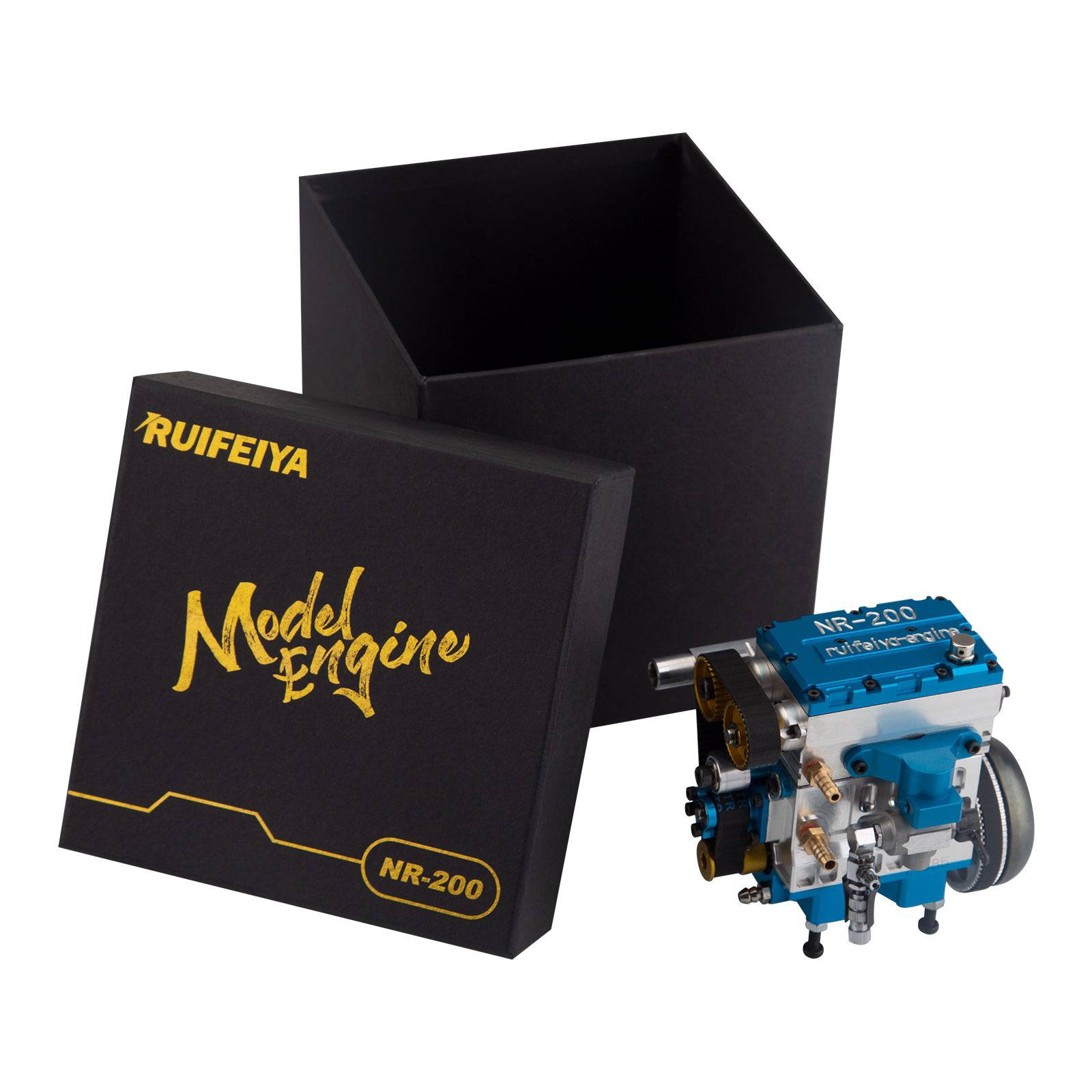 HelloWorld7-RUIFEIYA NR200 Watercooled Inline 2-cylinder 4-stroke Nitro Engine Model 8.6cc