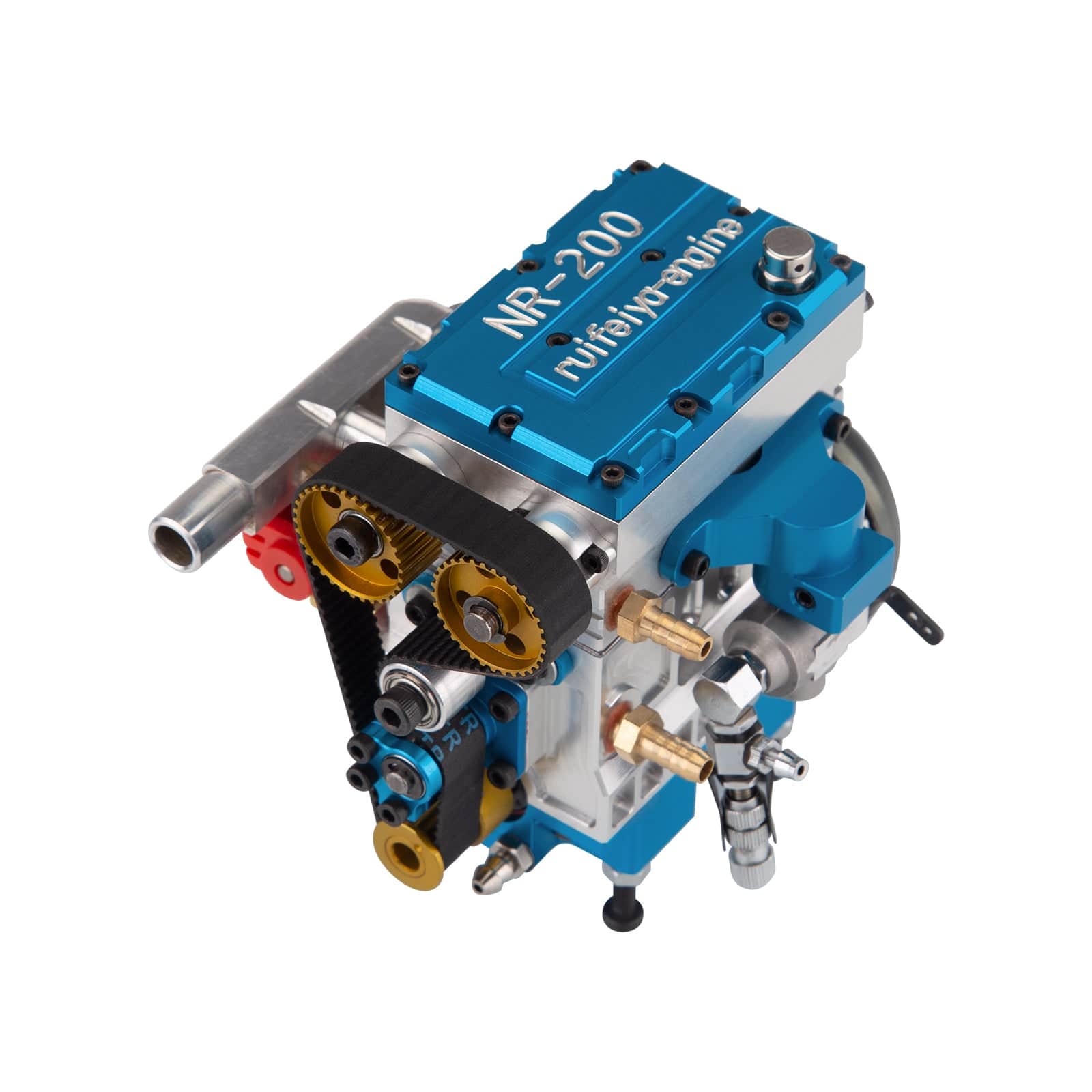 HelloWorld7-RUIFEIYA NR200 Watercooled Inline 2-cylinder 4-stroke Nitro Engine Model 8.6cc