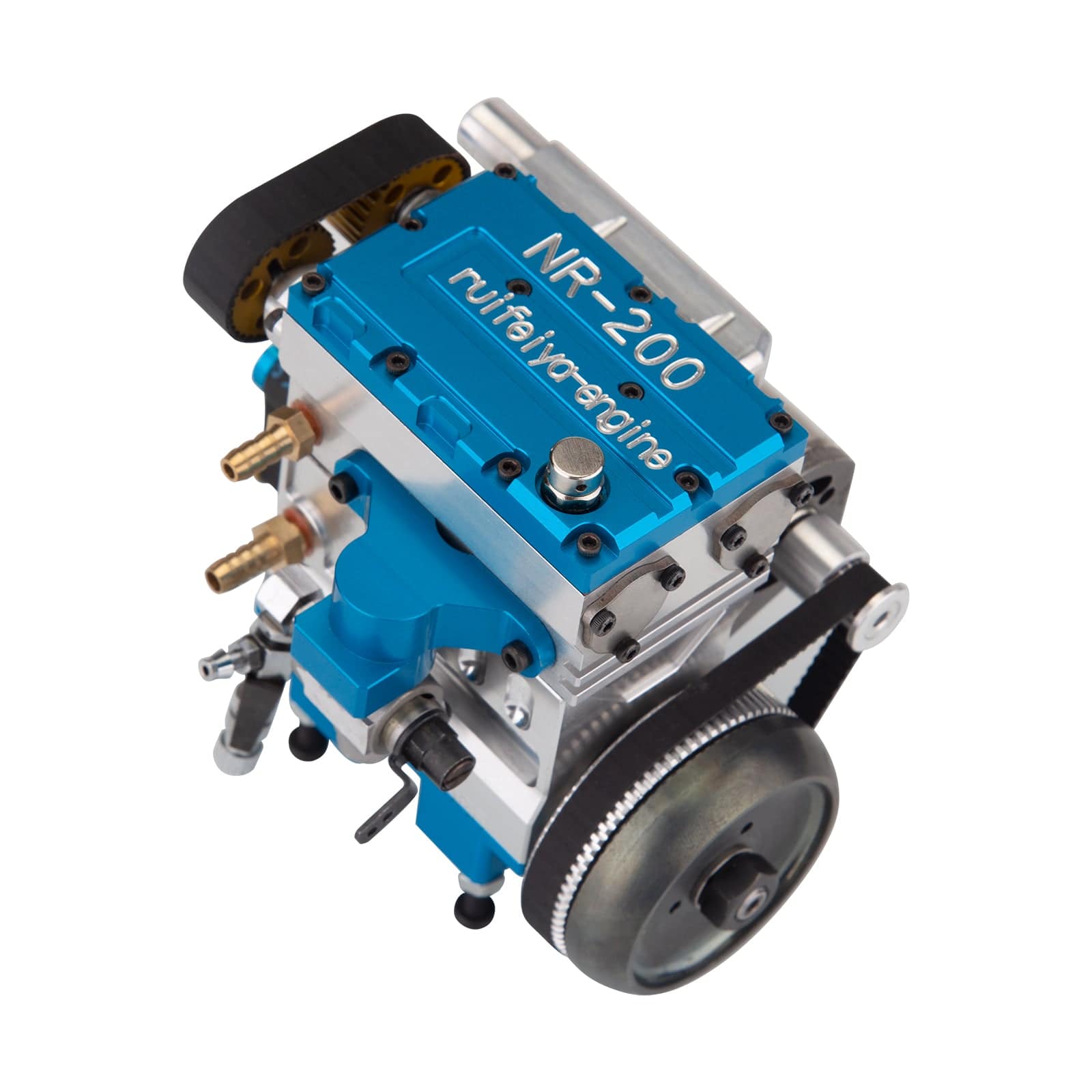 HelloWorld7-RUIFEIYA NR200 Watercooled Inline 2-cylinder 4-stroke Nitro Engine Model 8.6cc
