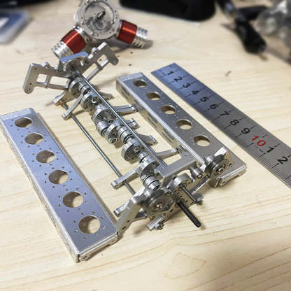HelloWorld7-Running V12 Solenoid Engine Metal Brushless Electromagnetic Engine Model