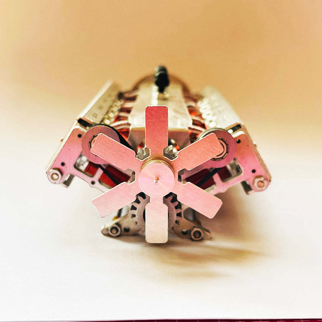 HelloWorld7-Running V12 Solenoid Engine Metal Brushless Electromagnetic Engine Model