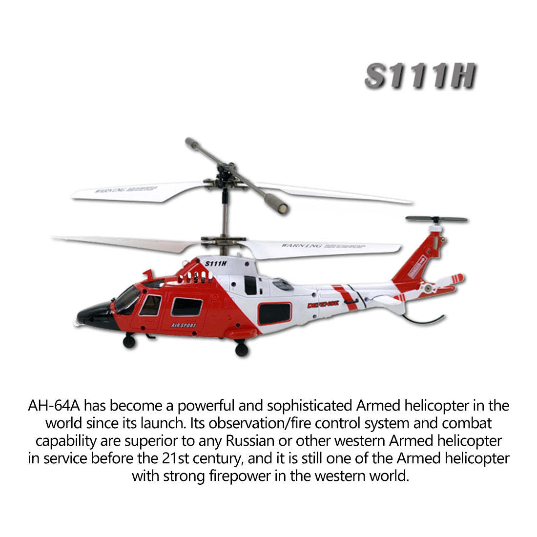 HelloWorld7-S111H 2.4G RC Airplane 3CH Dual-Prop Gyro Stabilized RC Helicopter Aircraft Model with Bright Night Navigation Lights - RTF Version-helloworld7