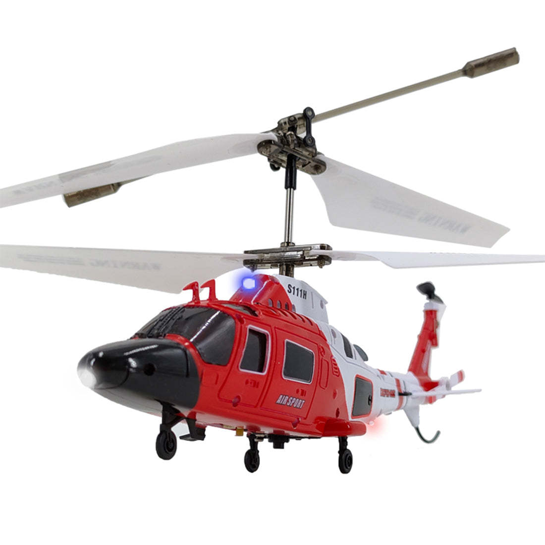 HelloWorld7-S111H 2.4G RC Airplane 3CH Dual-Prop Gyro Stabilized RC Helicopter Aircraft Model with Bright Night Navigation Lights - RTF Version-helloworld7