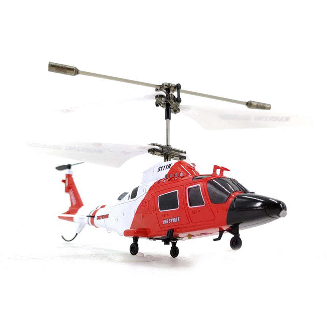 HelloWorld7-S111H 2.4G RC Airplane 3CH Dual-Prop Gyro Stabilized RC Helicopter Aircraft Model with Bright Night Navigation Lights - RTF Version-helloworld7