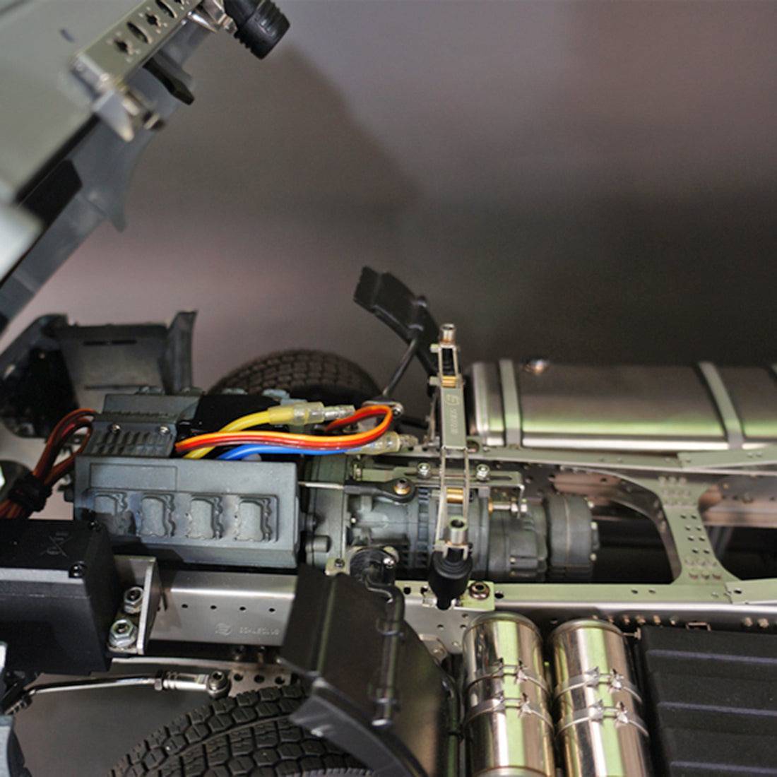 HelloWorld7-SCALECLUB 1/14 6x6 RC Tractor Trailer Full Metal Chassis Kit with Differential Lock for Custom Tamiya Truck Builds-helloworld7