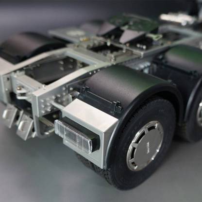 SCALECLUB 1/14 6x6 RC Tractor Trailer Full Metal Chassis Kit with Differential Lock for Custom Tamiya Truck Builds-helloworld7