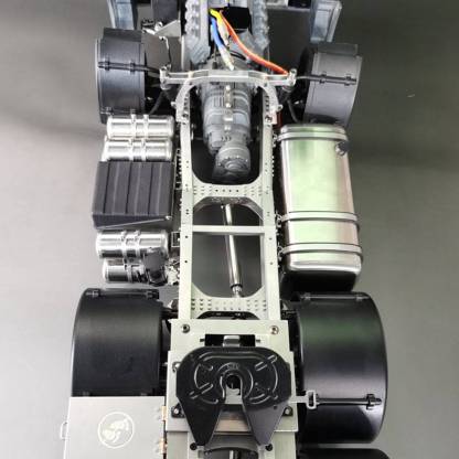 SCALECLUB 1/14 6x6 RC Tractor Trailer Full Metal Chassis Kit with Differential Lock for Custom Tamiya Truck Builds-helloworld7