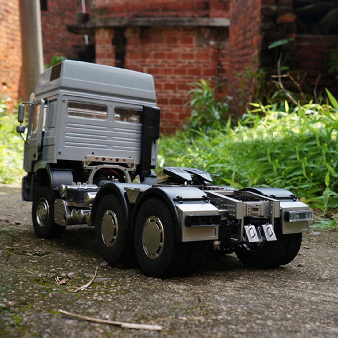 HelloWorld7-SCALECLUB 1/14 6x6 RC Tractor Trailer Full Metal Chassis Kit with Differential Lock for Custom Tamiya Truck Builds-helloworld7