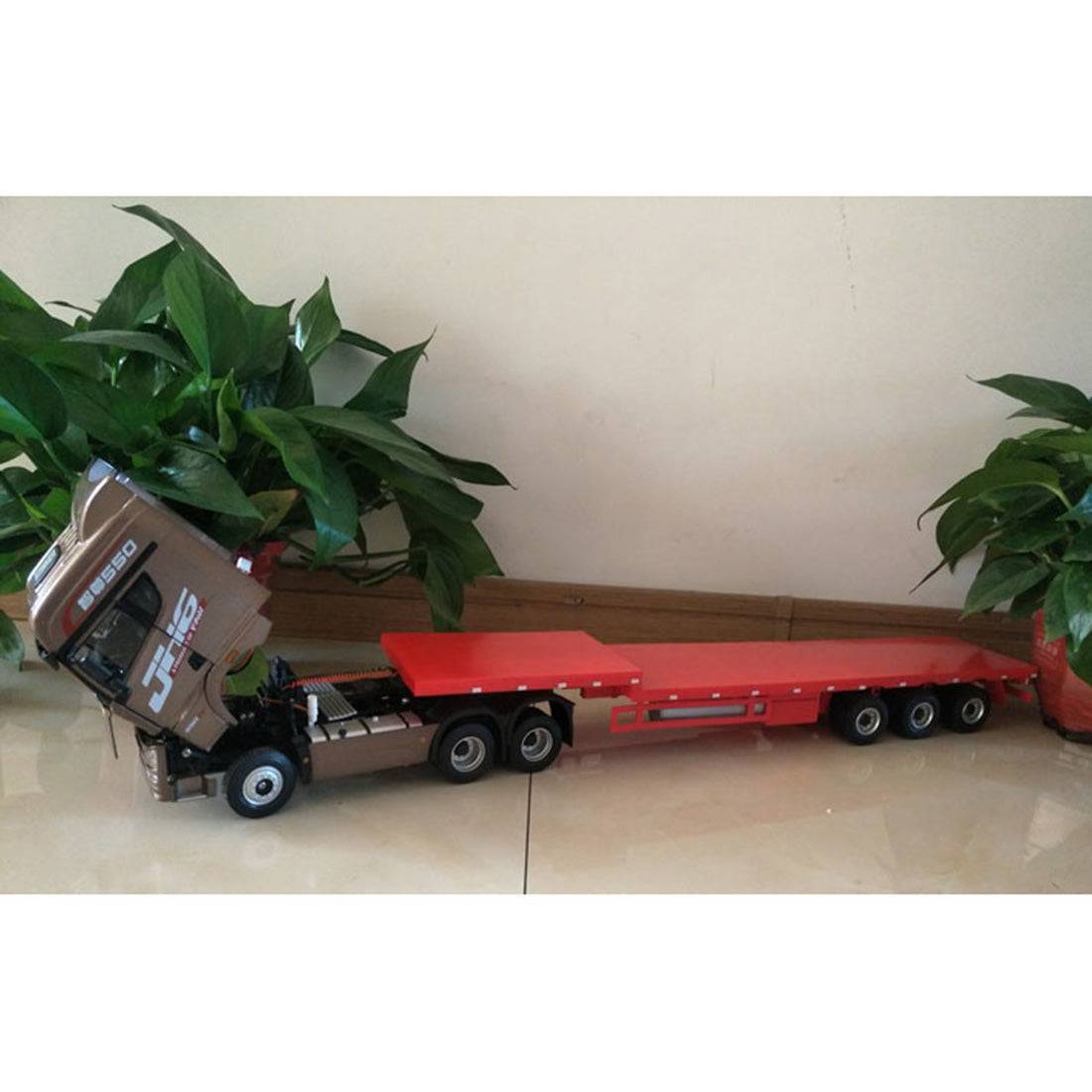 1/24 Scale RC Tow Truck with Detachable Flatbed Trailer RTR 2-Speed Heavy Duty Tractor