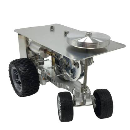 HelloWorld7-Single Cylinder Hot Air Stirling Engine Tractor Model Engine Physical Experiment Toy