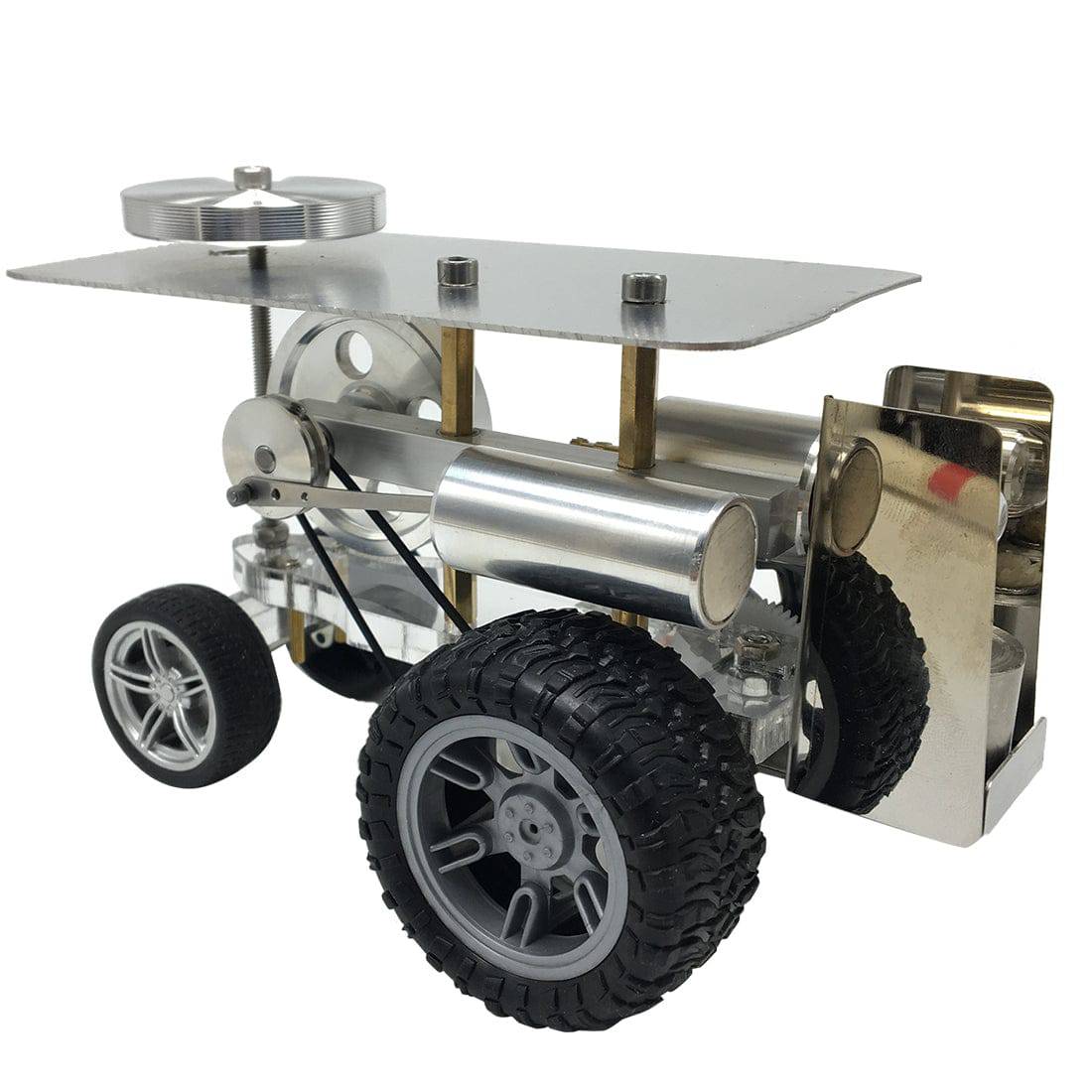 HelloWorld7-Single Cylinder Hot Air Stirling Engine Tractor Model Engine Physical Experiment Toy