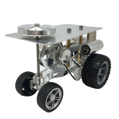 HelloWorld7-Single Cylinder Hot Air Stirling Engine Tractor Model Engine Physical Experiment Toy