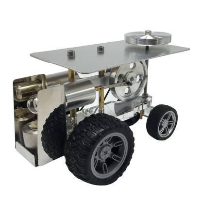 HelloWorld7-Single Cylinder Hot Air Stirling Engine Tractor Model Engine Physical Experiment Toy