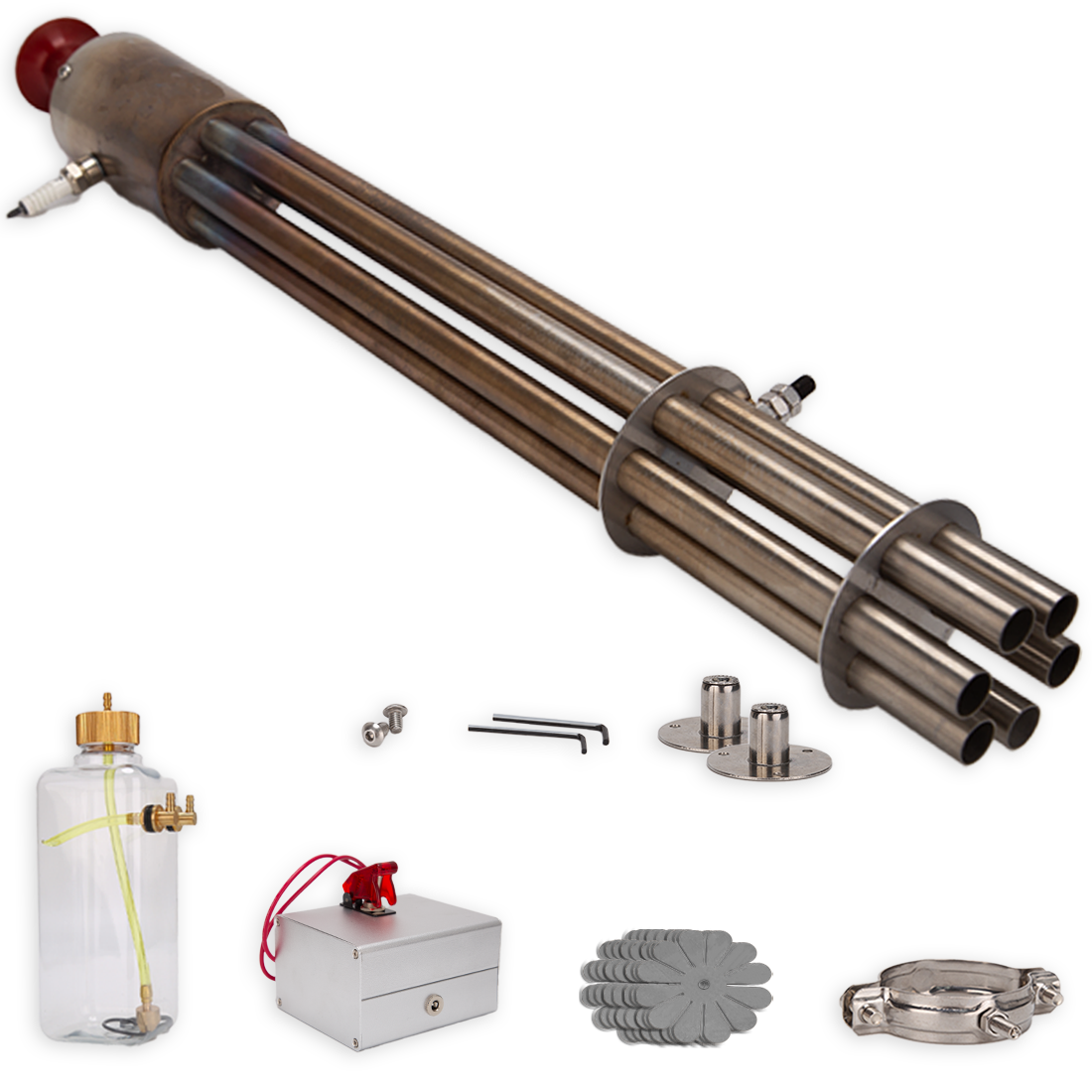 HelloWorld7-SKYMECHMAN Building A Gasoline Gatling 4.4 Pound Thrust Pulse Jet Engine RTR