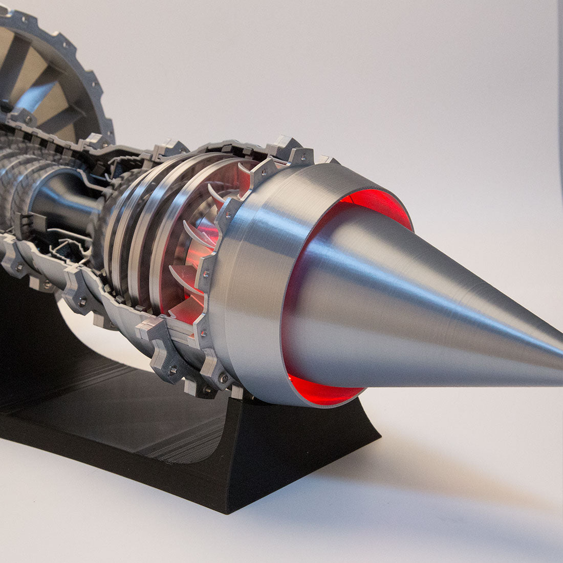 HelloWorld7-SKYMECHMAN TR900 Aircraft Turbofan Engine Model Kits 1/15 with LED Light Upgrade