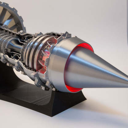 HelloWorld7-SKYMECHMAN TR900 Aircraft Turbofan Engine Model Kits 1/15 with LED Light Upgrade