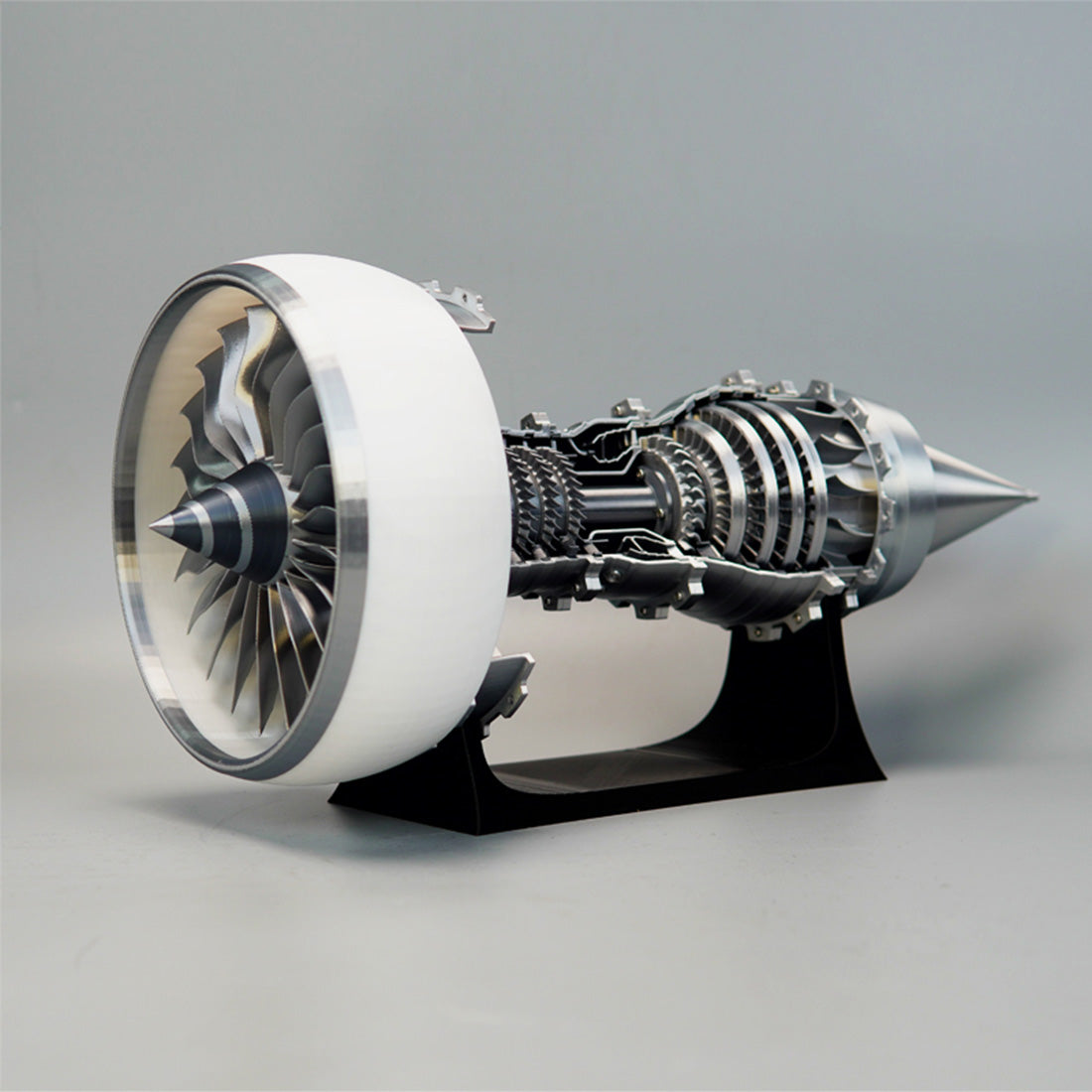 HelloWorld7-Jet Aircraft Turbofan Engine Kits STEM Plastic Hobby 1/20 Scale Model