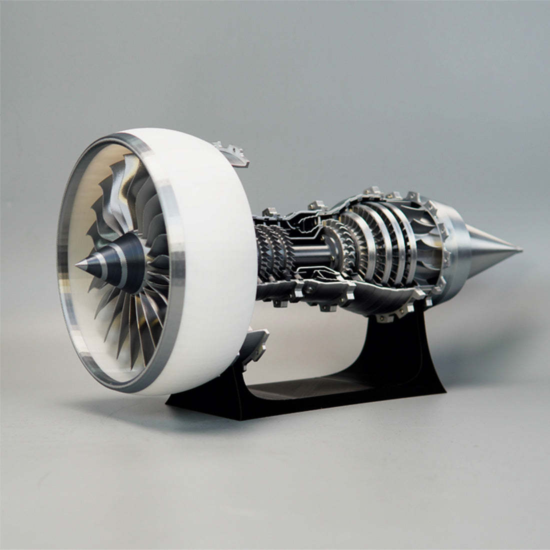 HelloWorld7-Jet Aircraft Turbofan Engine Kits STEM Plastic Hobby 1/20 Scale Model