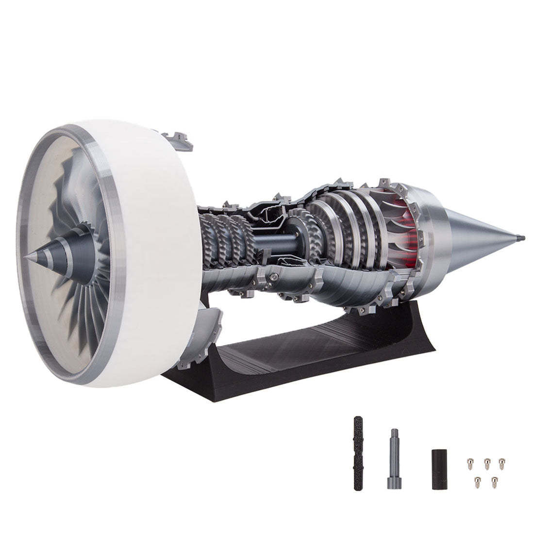 HelloWorld7-SKYMECHMAN TR900 Aircraft Turbofan Engine Model Kits 1/15 with LED Light Upgrade