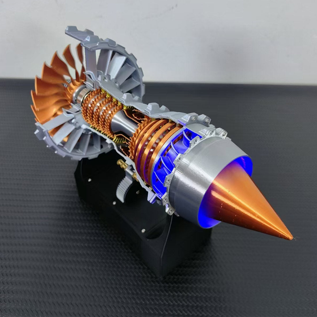 HelloWorld7-SKYMECHMAN TRENT 900 LED Turbofan Engine Model Building Kit Aircraft Engine for Kids