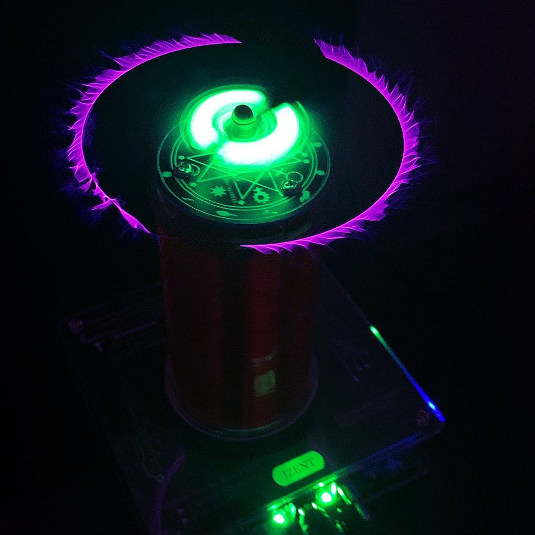 HelloWorld7-Small Bluetooth Windmill Plasma Speaker Music Tesla Coil Acrylic