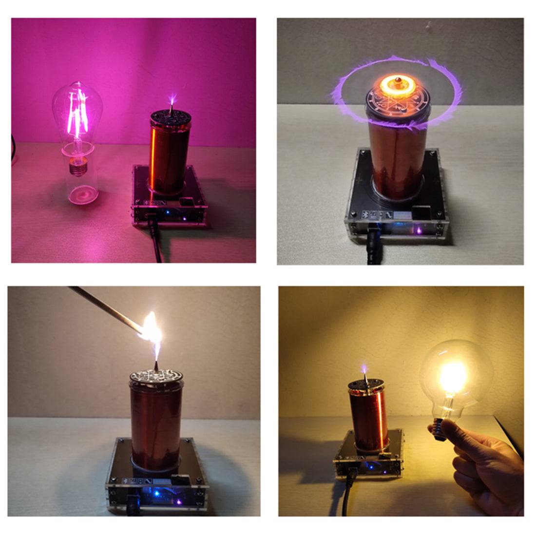 HelloWorld7-Small Bluetooth Windmill Plasma Speaker Music Tesla Coil Acrylic