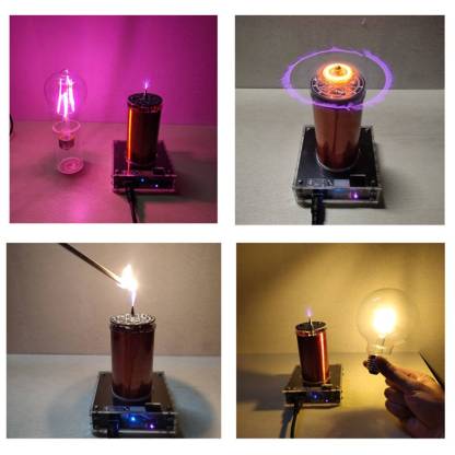 HelloWorld7-Small Bluetooth Windmill Plasma Speaker Music Tesla Coil Acrylic