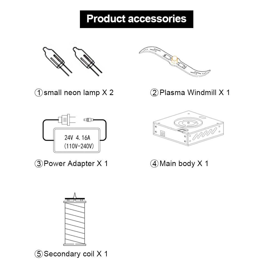 HelloWorld7-Small Bluetooth Windmill Plasma Speaker Music Tesla Coil Acrylic