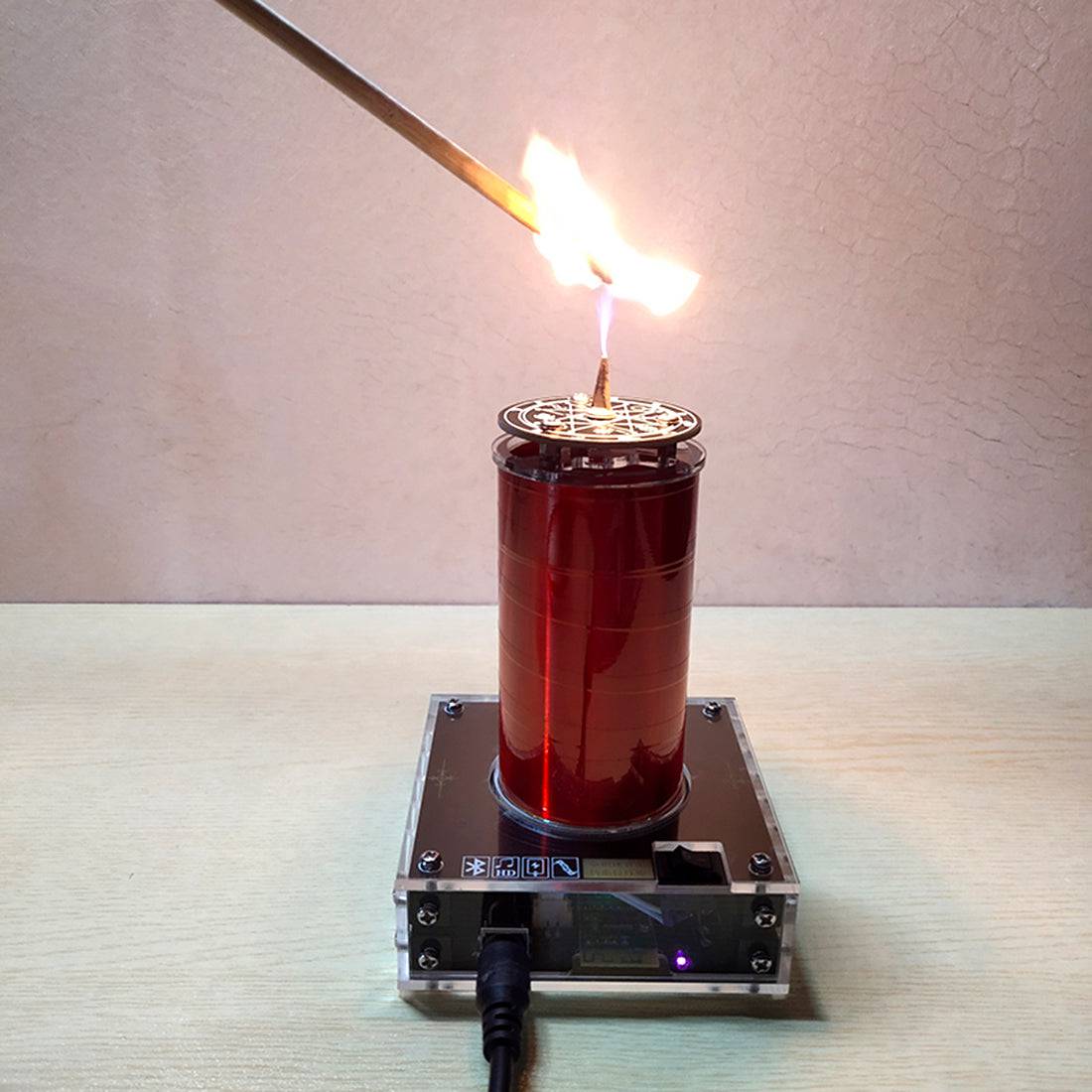 HelloWorld7-Small Bluetooth Windmill Plasma Speaker Music Tesla Coil Acrylic