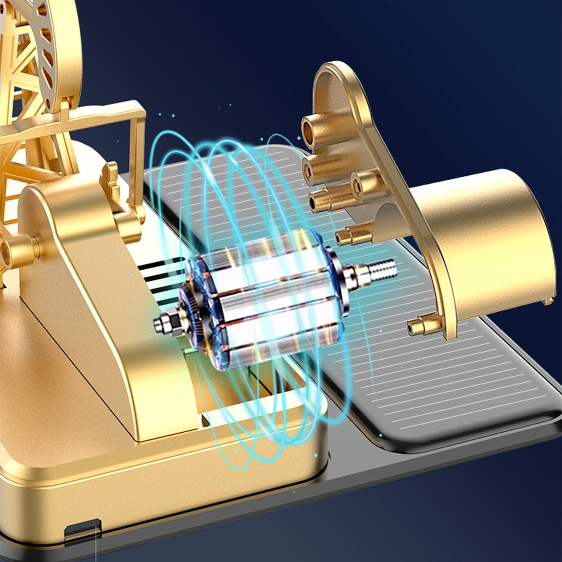 HelloWorld7-Solar Power Powered Toy Mini PumpJack Pumping Unit Model Car Diffuser