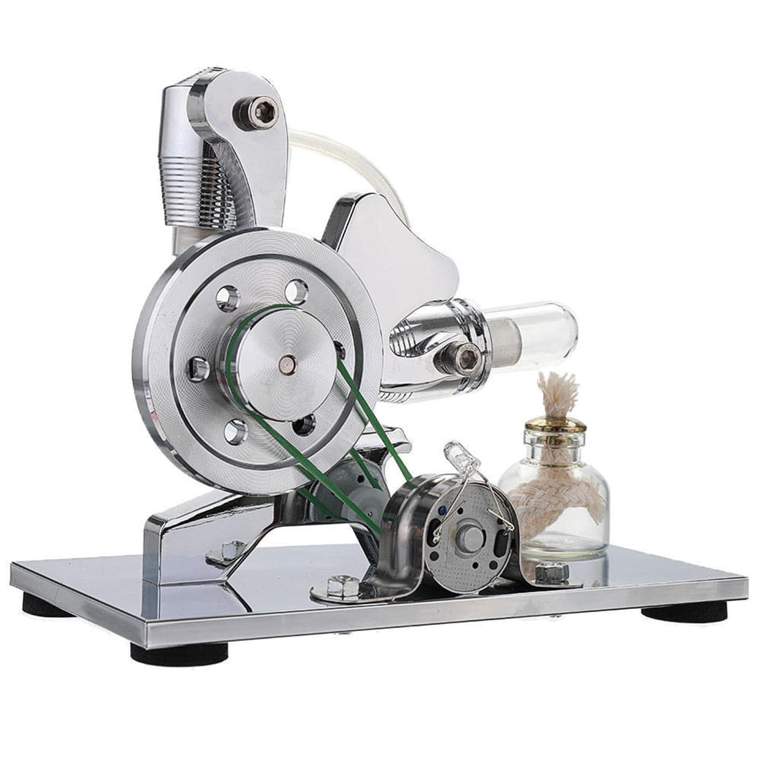 Squirrel Shape L-Type Stirling Engine Generator Model with LED Light Physics Science Gift-helloworld7