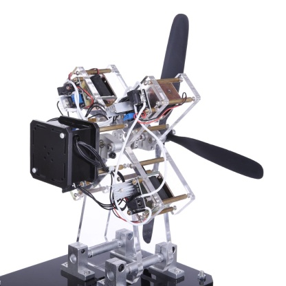 HelloWorld7-STARK-79 4-cylinder Airplane Shape Hall Sensor Engine Magnetic Engine Model