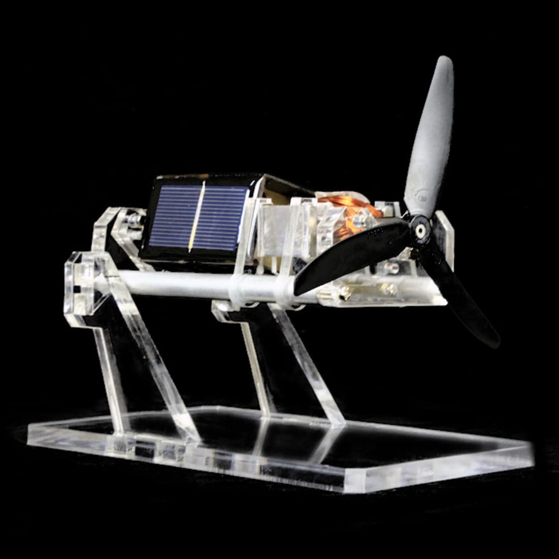 HelloWorld7-Stark Magnetic Suspension Solar Motor with Double-layer Fan