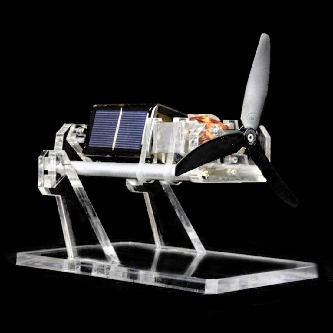 HelloWorld7-Stark Magnetic Suspension Solar Motor with Double-layer Fan