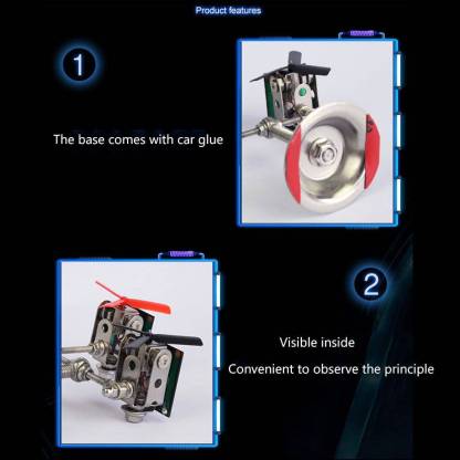 HelloWorld7-Stark Solar Powered Motor Model with 2 Windmills Science Experiment Toy