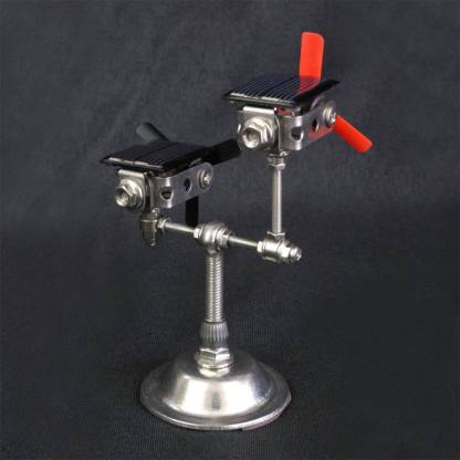 HelloWorld7-Stark Solar Powered Motor Model with 2 Windmills Science Experiment Toy