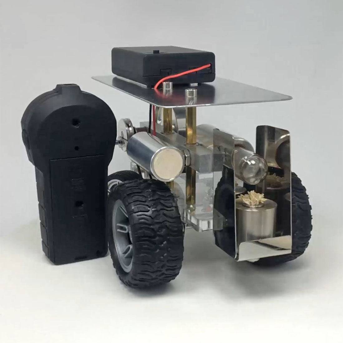 HelloWorld7-Steering Remote Control Stirling Engine Car Vehicle DIY Science Experiment Teaching