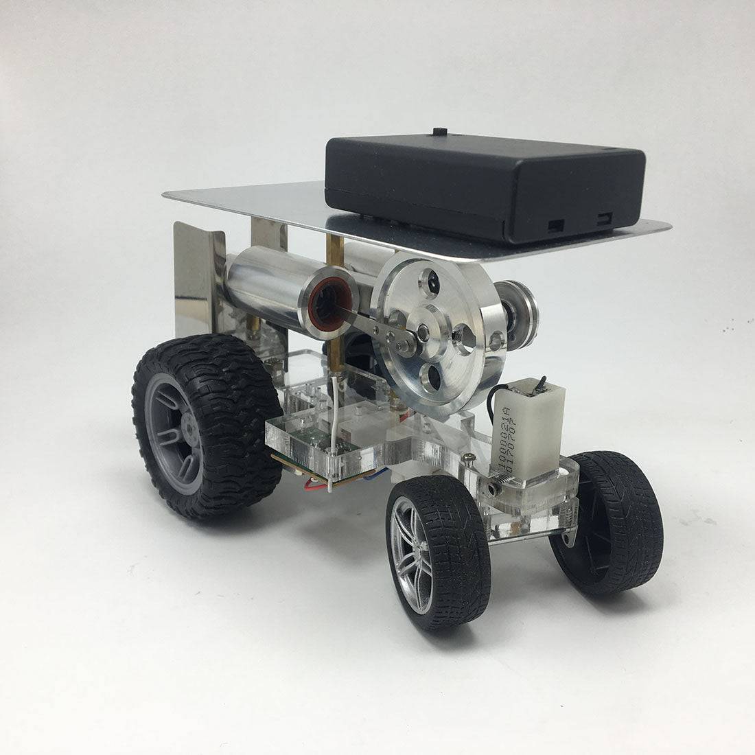 HelloWorld7-Steering Remote Control Stirling Engine Car Vehicle DIY Science Experiment Teaching