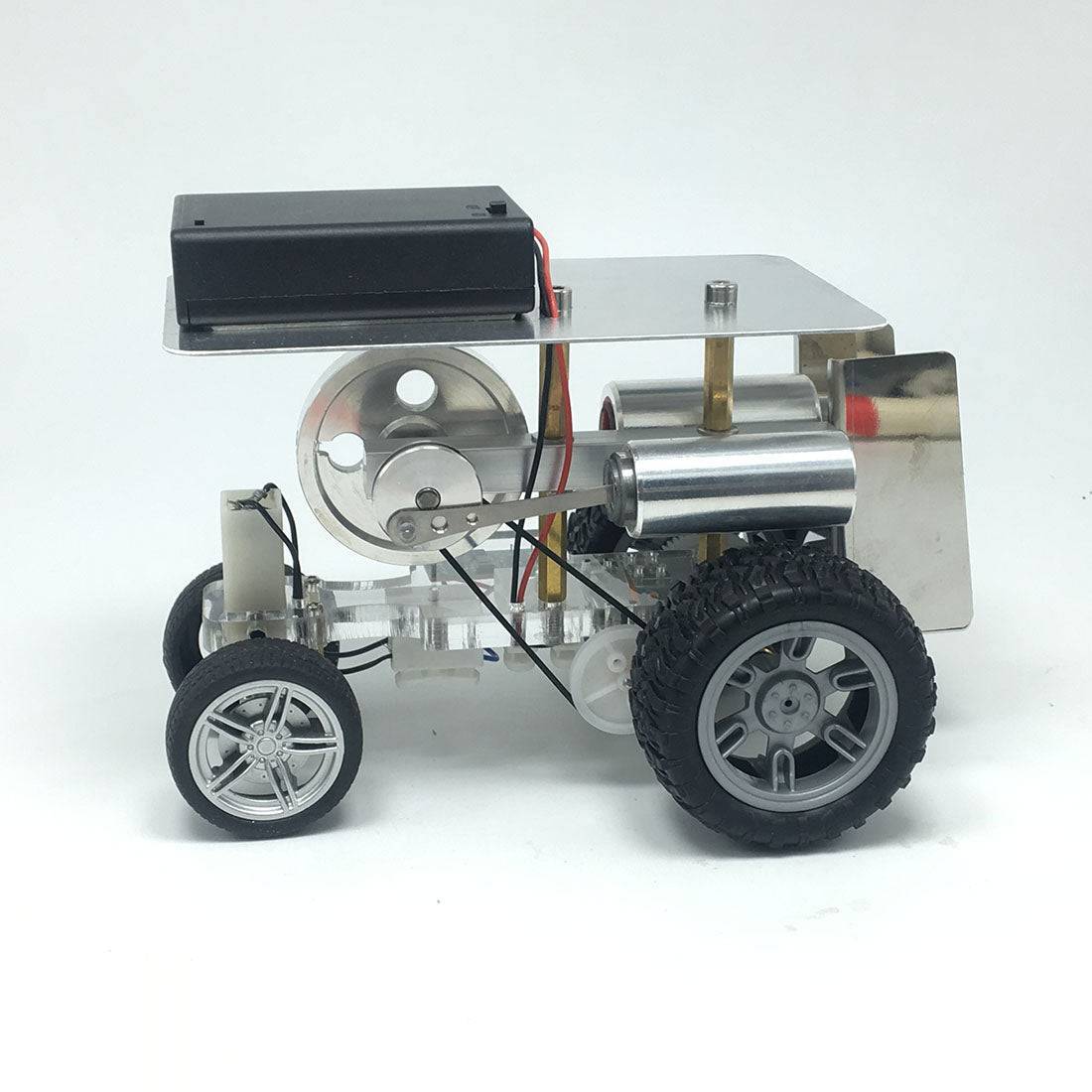 HelloWorld7-Steering Remote Control Stirling Engine Car Vehicle DIY Science Experiment Teaching