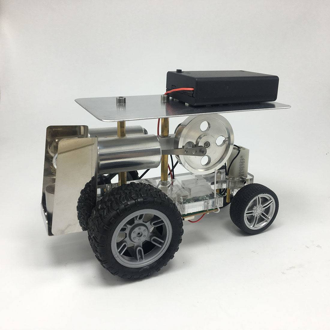 HelloWorld7-Steering Remote Control Stirling Engine Car Vehicle DIY Science Experiment Teaching