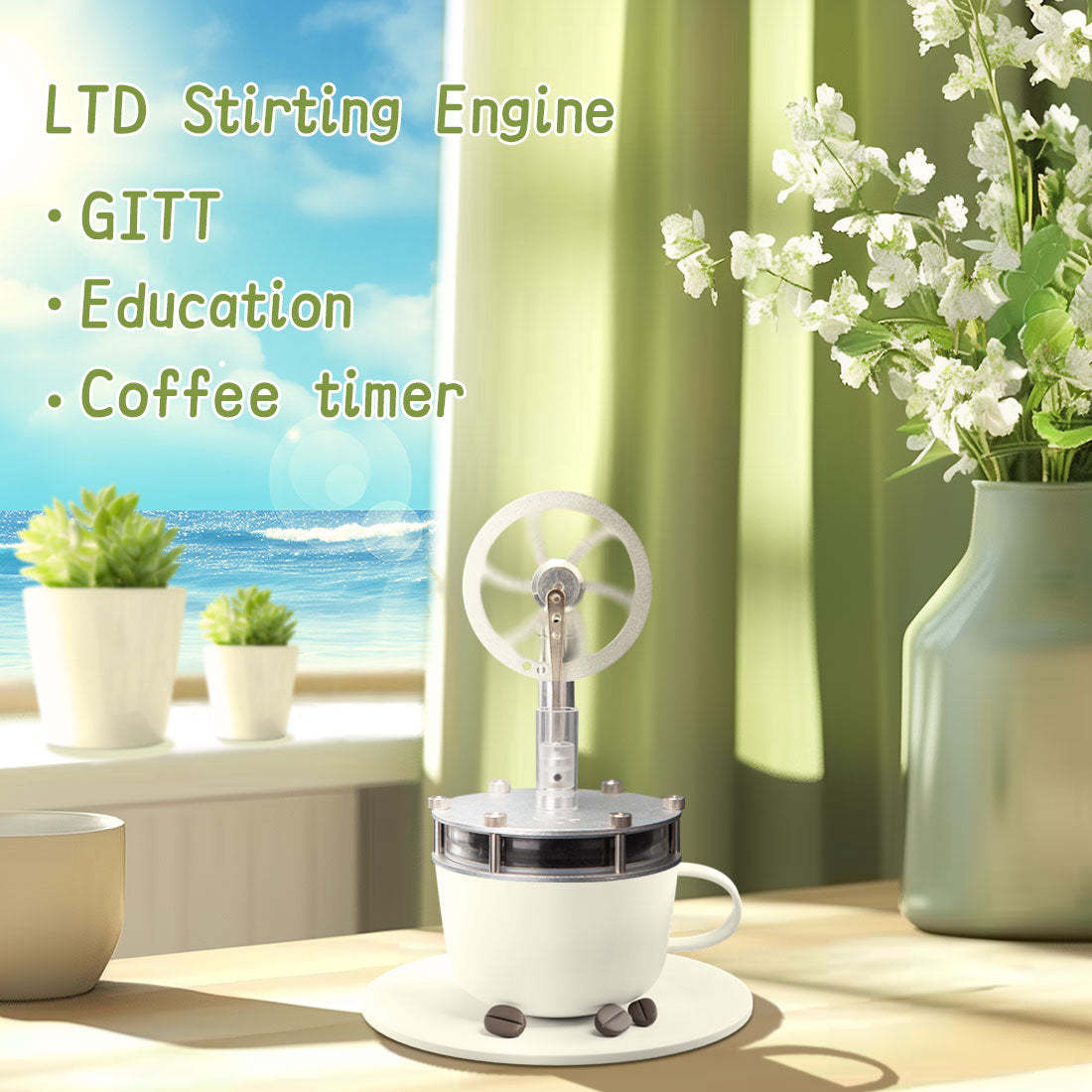 Low Temperature Stirling Engine Kit Motor Steam Heat Education Model Toy DIY Magnetic Connection Type-helloworld7