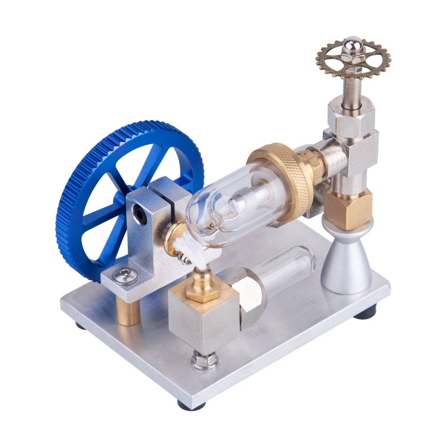 Adjustable Speed Golden Stirling Engine Model External Combustion Science Gift
