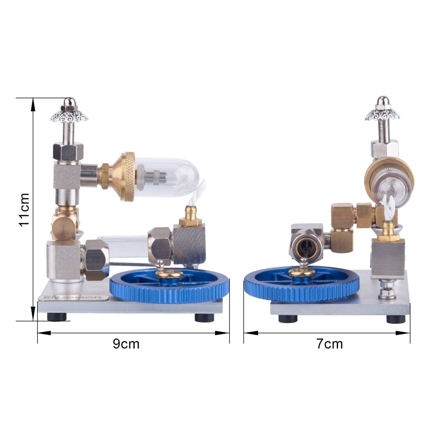 Adjustable Speed Golden Stirling Engine Model External Combustion Science Gift