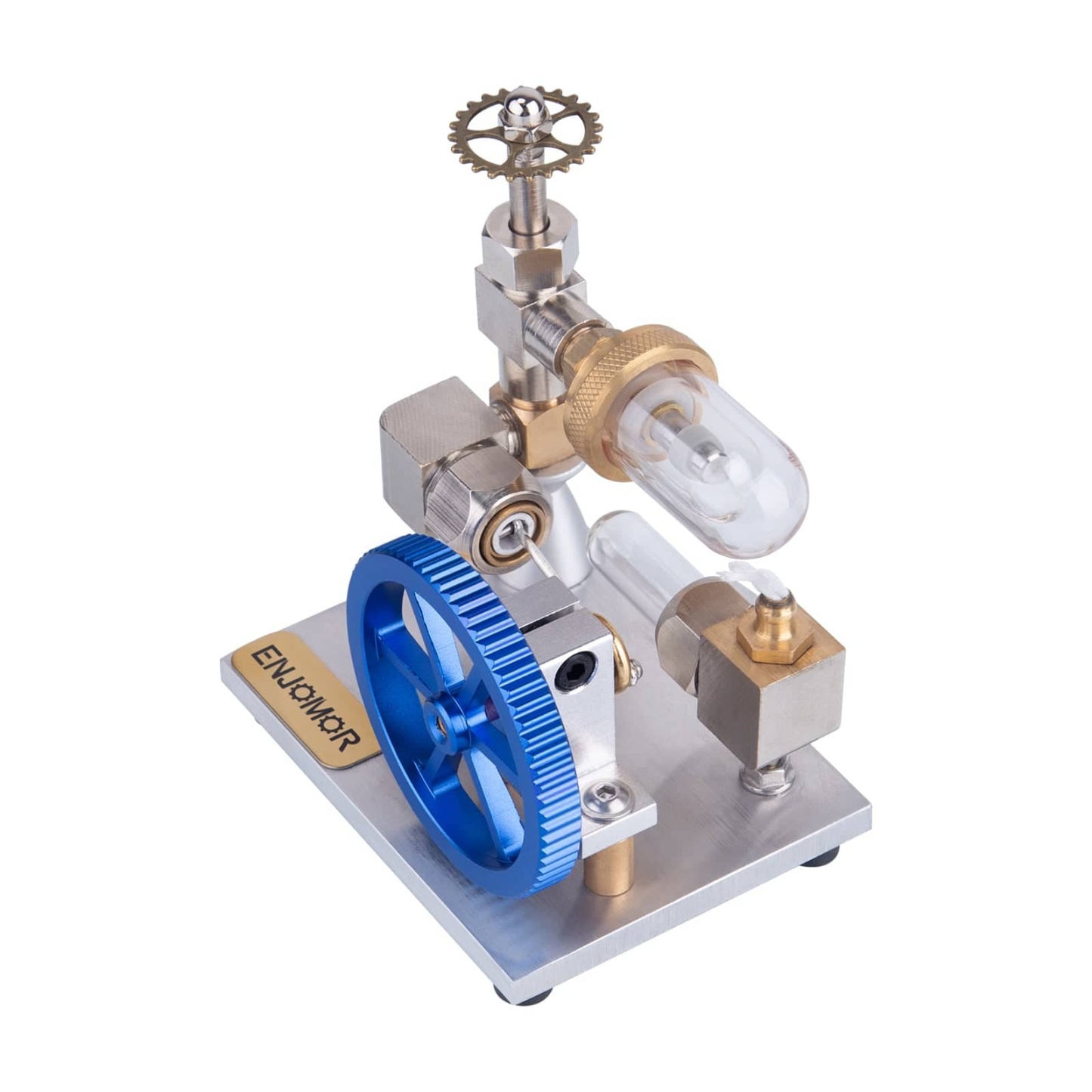 Adjustable Speed Golden Stirling Engine Model External Combustion Science Gift