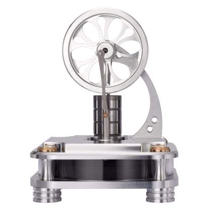 All-Metal Low Temperature Stirling Engine Model Twin Flywheel Heat Powered Physics Toy